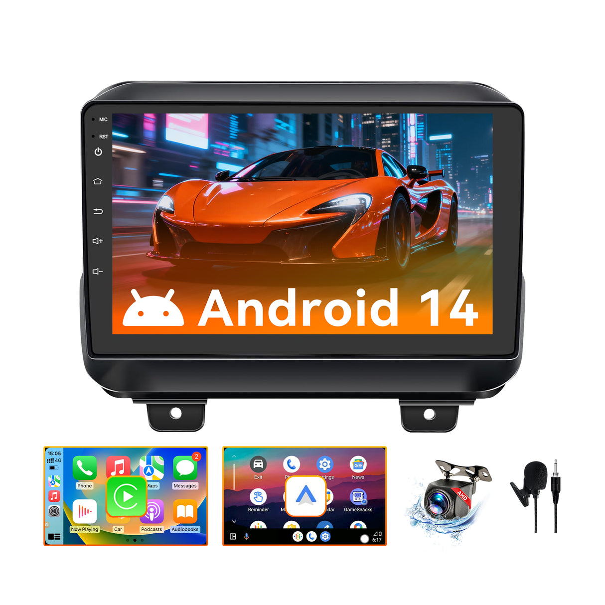 Android 13 Car Stereo Radio Compatible with Jeep Wrangler JL 2018 2019 2020 2021 Jeep Gladiator JT 2020 2021, 9 Inch Head Unit Support Bluetooth/Wireless Carplay Android Auto/GPS/Mirror Link