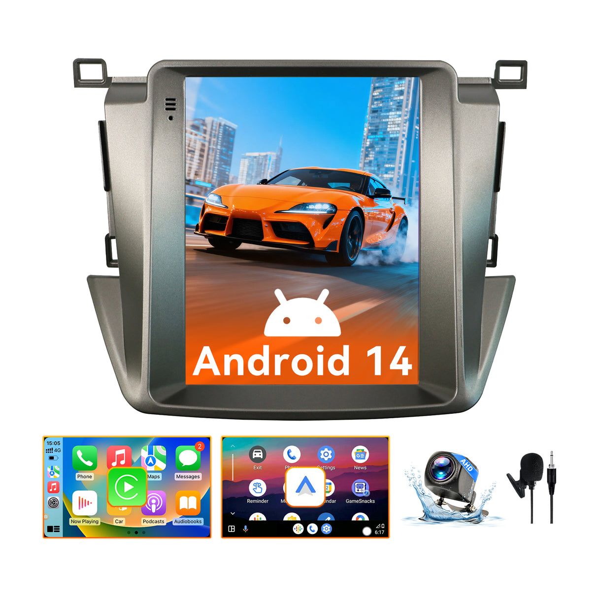 Android 13 Car Stereo Radio Compatible with Toyota RAV4 2013 2014 2015 2016 2017 2018, Head Unit,IPS Touch Screen/Wifi/Bluetooth/Wireless Carplay Android Auto/GPS/Mirror Link/AHD Rear Camera(9.7 Inch)