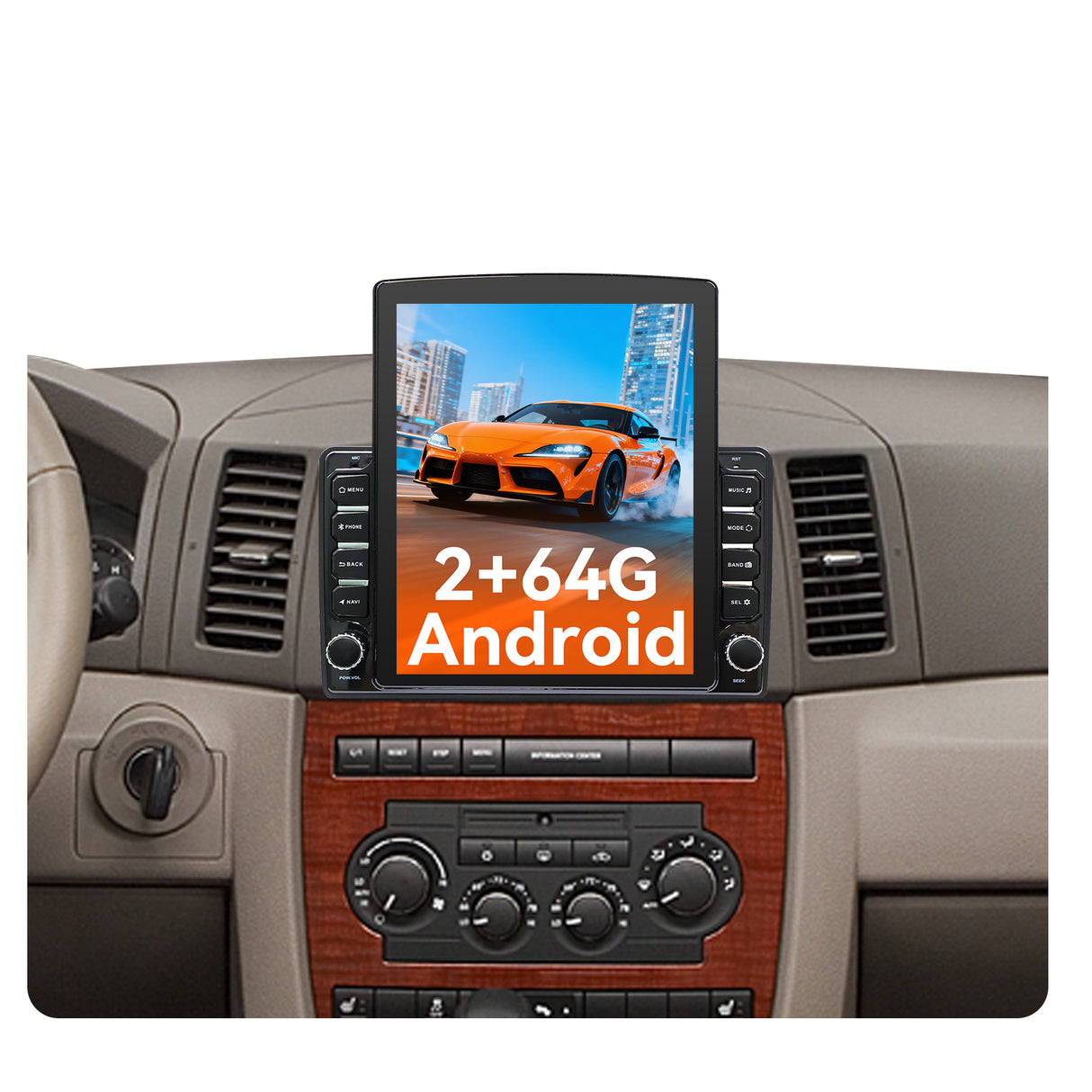 Android 14 Car Stereo Radio Compatible with Dodge Ram 1500 2500 3500 2006 2007 2008 Wireless CarPlay & Android Auto | AHD | Backup Camera | Upgrade 9.7" Touch Screen | GPS | WiFi | SWC | FM | Bluetooth 2+64G