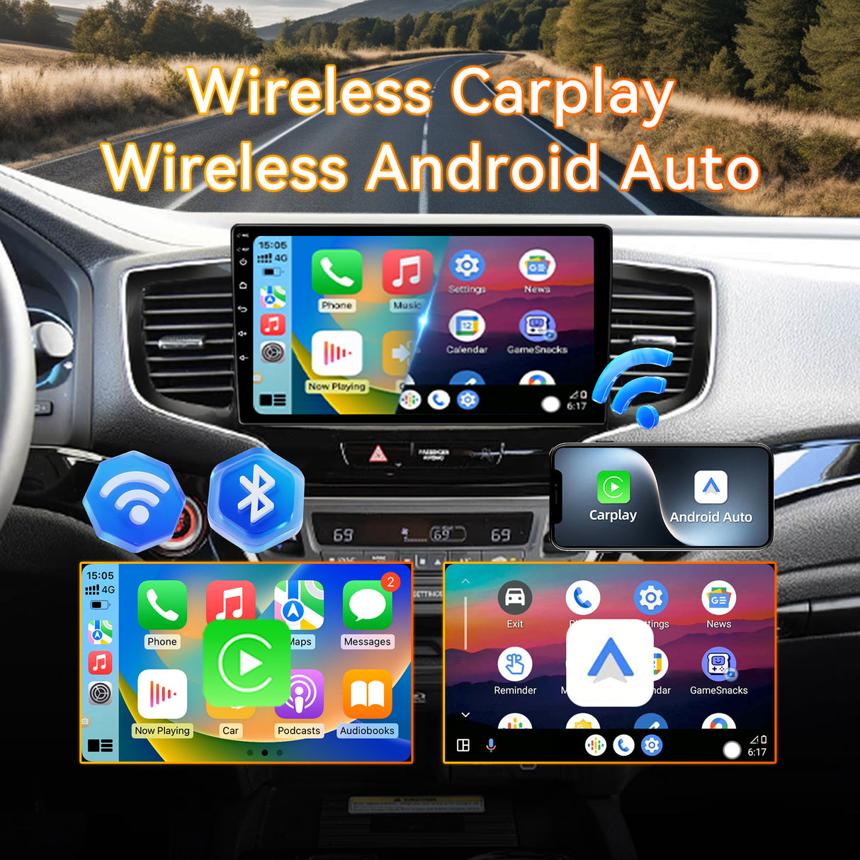 Android 13 Car Radio Stereo for Honda Pilot 2016-2019, 10 Inch Touchscreen Head Unit,Bluetooth | Wifi | FM | Wireless Carplay Android Auto | GPS | Mirrorlink | Backup Camera