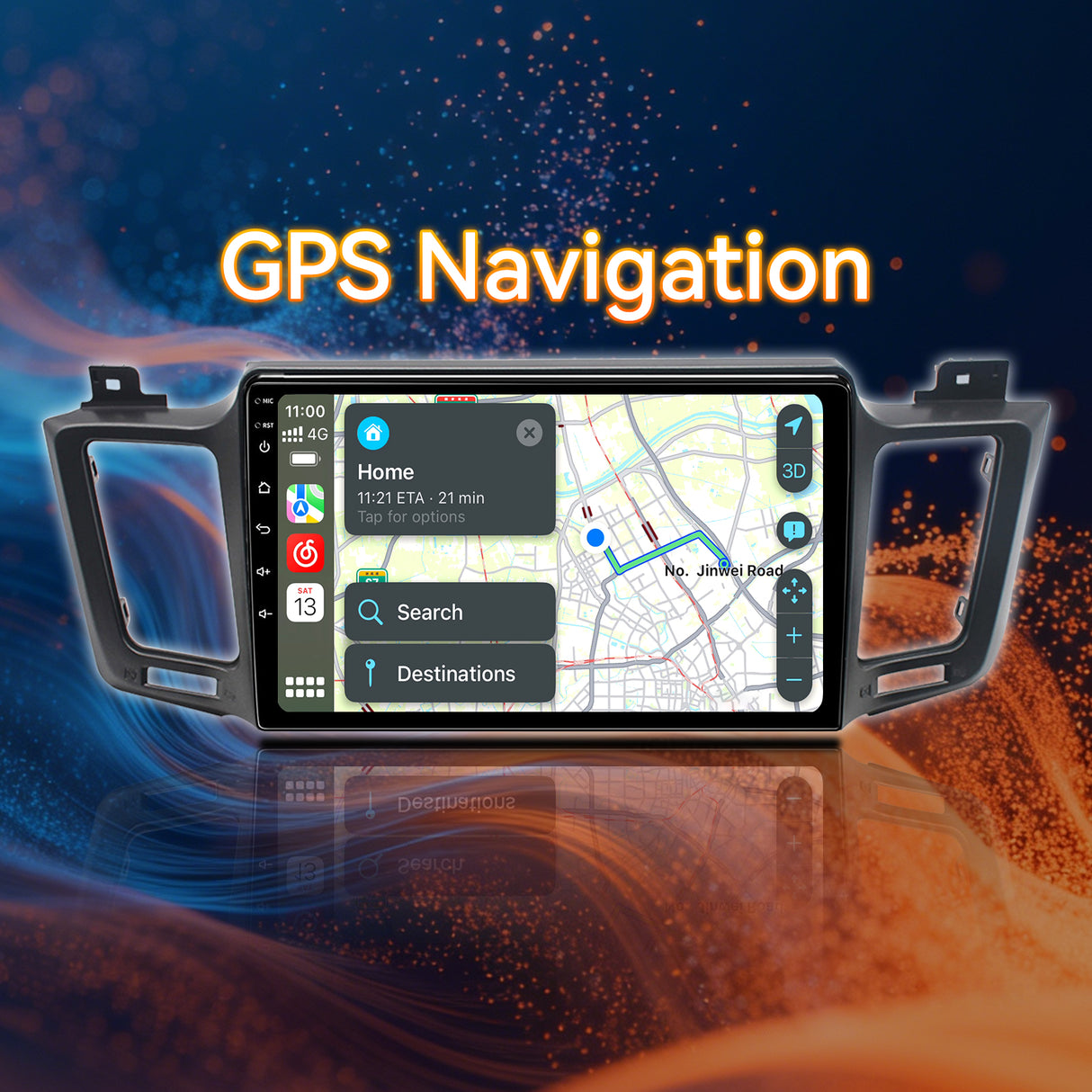 Android 13 Car Stereo Radio Compatible with Toyota RAV4 2013 2014 2015 2016 2017 2018, 10 Inch IPS Touch Screen/WiFi/Bluetooth/Wireless Carplay Android Auto/GPS/Mirror Link/AHD Rear Camera