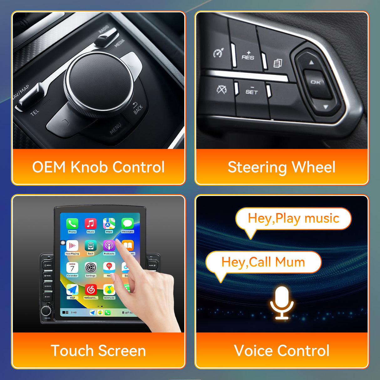 Android 13 Car Stereo Radio Compatible with F150 2004 2005 2006 2007 2008, 4GB+64GB, 9.7 Inch Touchscreen Support Wireless CarPlay Android Auto, Bluetooth/FM/GPS/WiFi/SWC/Backup Camera