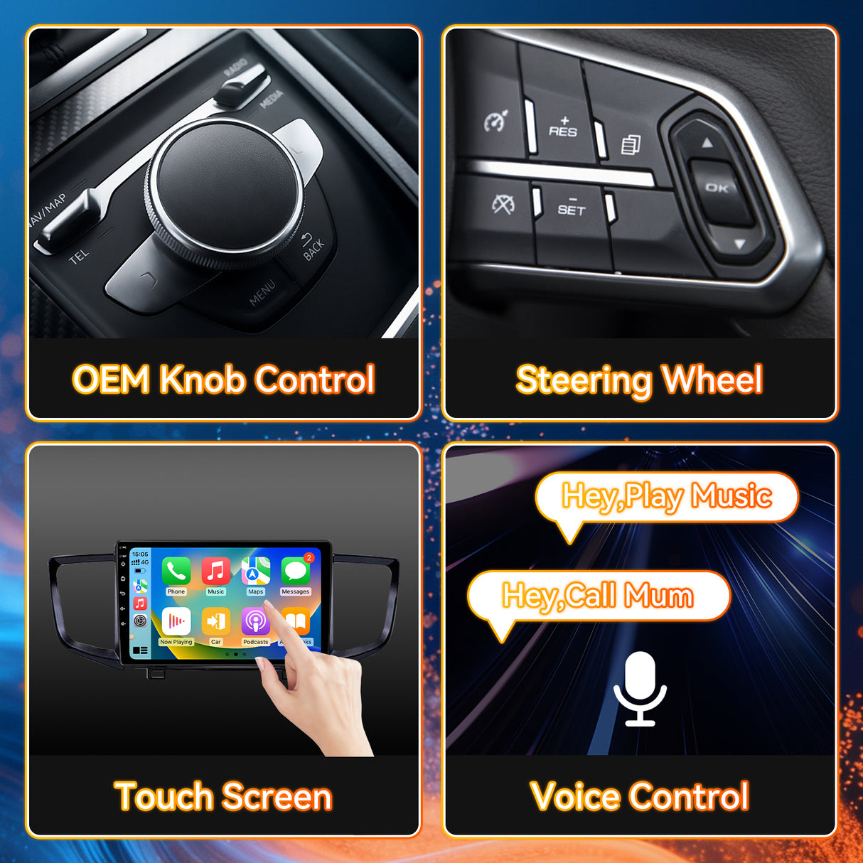 Android 13 Car Radio Stereo for Honda Pilot 2016-2019, 10 Inch Touchscreen Head Unit,Bluetooth | Wifi | FM | Wireless Carplay Android Auto | GPS | Mirrorlink | Backup Camera