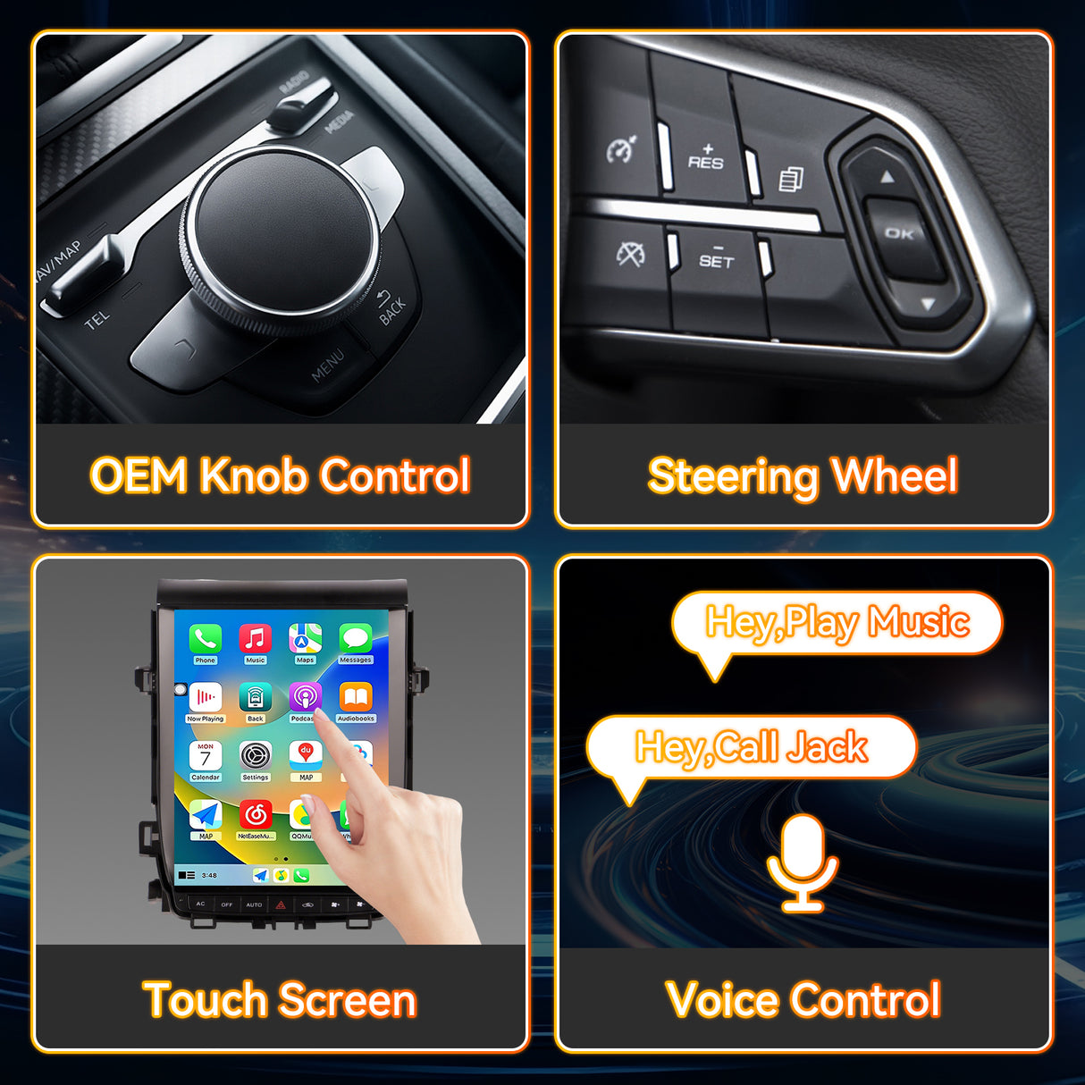 Android 14 Car Stereo Radio Head Unit Compatible with Toyota-Alphard A20 2008-2012 Carplay&Android Auto T-Style Touch Screen with GPS | DSP | Bluetooth | Optical | FM | 4G | WiFi 8+128G 12.1