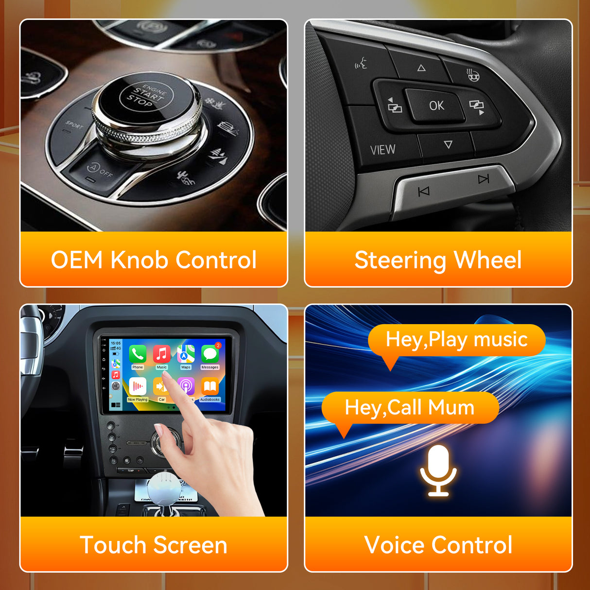 Android 13 Car Stereo Radio Compatible with Ford Mustang 2010 2011 2012 2013 2014, 10 Inch Touchscreen Support Wireless CarPlay Android Auto/GPS/WiFi/Bluetooth/Mirror Link/Backup Camera
