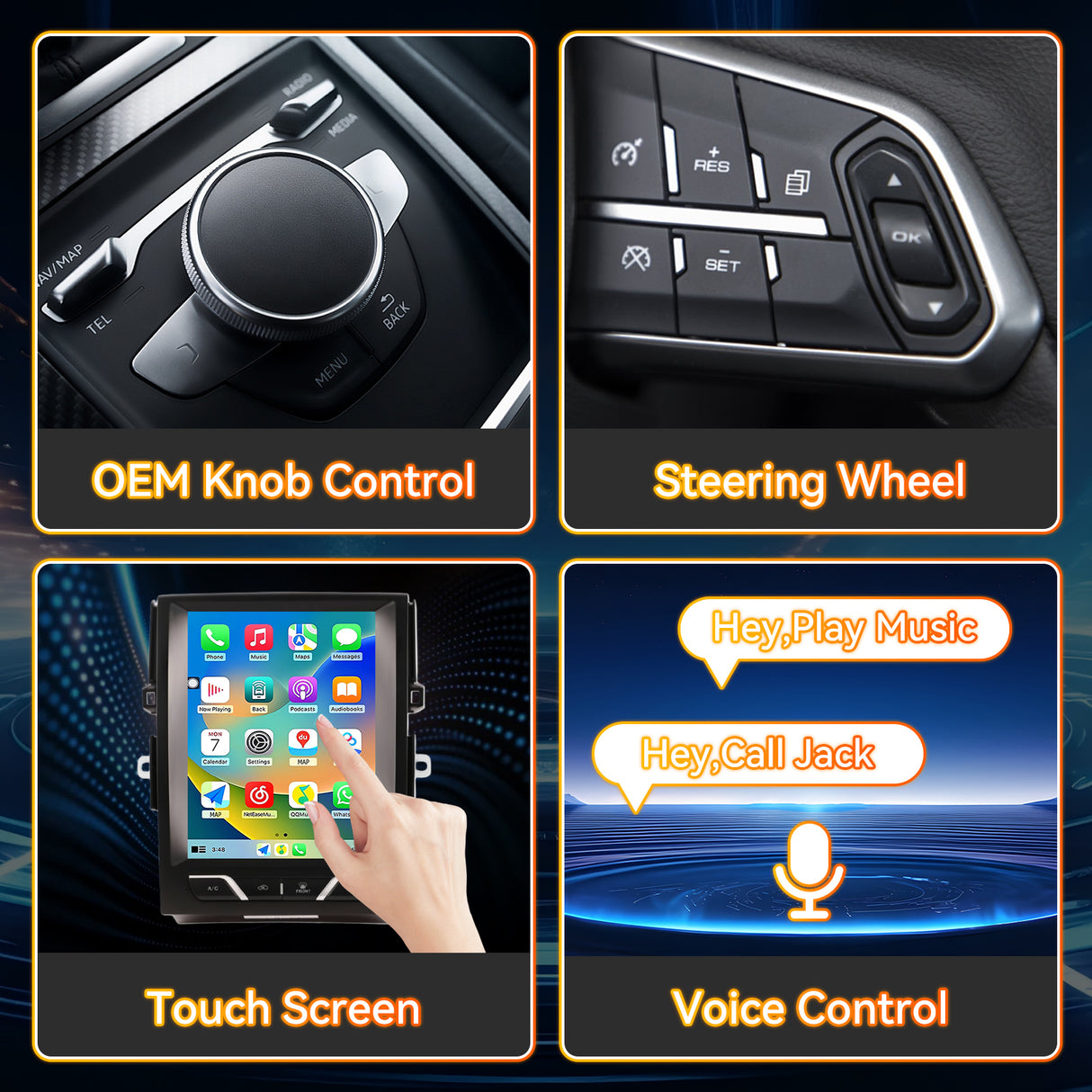 Android 14 Car Stereo Radio Head Unit Compatible with Toyota Reiz 2010-2013 Carplay&Android Auto T-Style Touch Screen with GPS | DSP | Bluetooth | Optical | FM | 4G | WiFi 8+128G 12.1