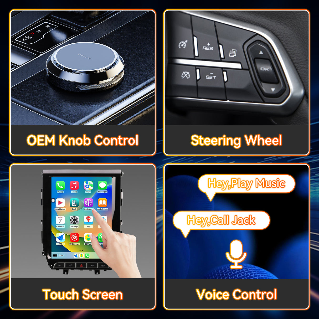 Android 14 Car Stereo Radio Head Unit Compatible with Toyota Land Cruiser 2016-Carpl2020 ay&Android Auto T-Style Touch Screen with GPS | DSP | Bluetooth | Optical | FM | 4G | WiFi 8+128G 12.1