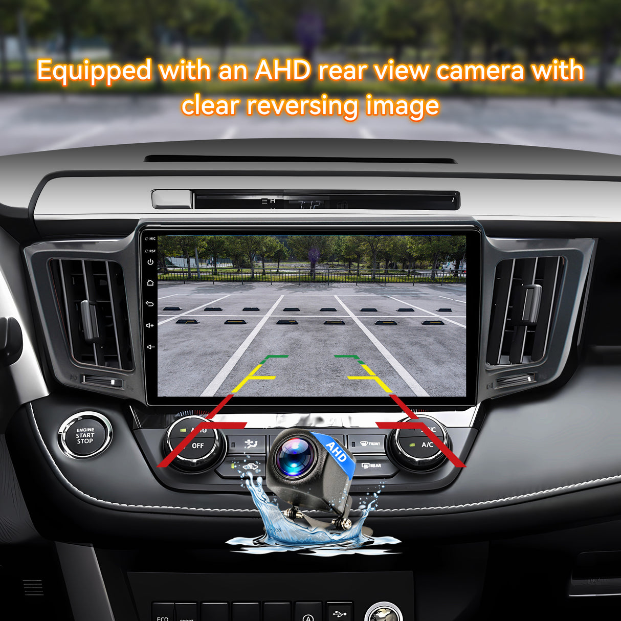 Android 13 Car Stereo Radio Compatible with Toyota RAV4 2013 2014 2015 2016 2017 2018, 10 Inch IPS Touch Screen/WiFi/Bluetooth/Wireless Carplay Android Auto/GPS/Mirror Link/AHD Rear Camera