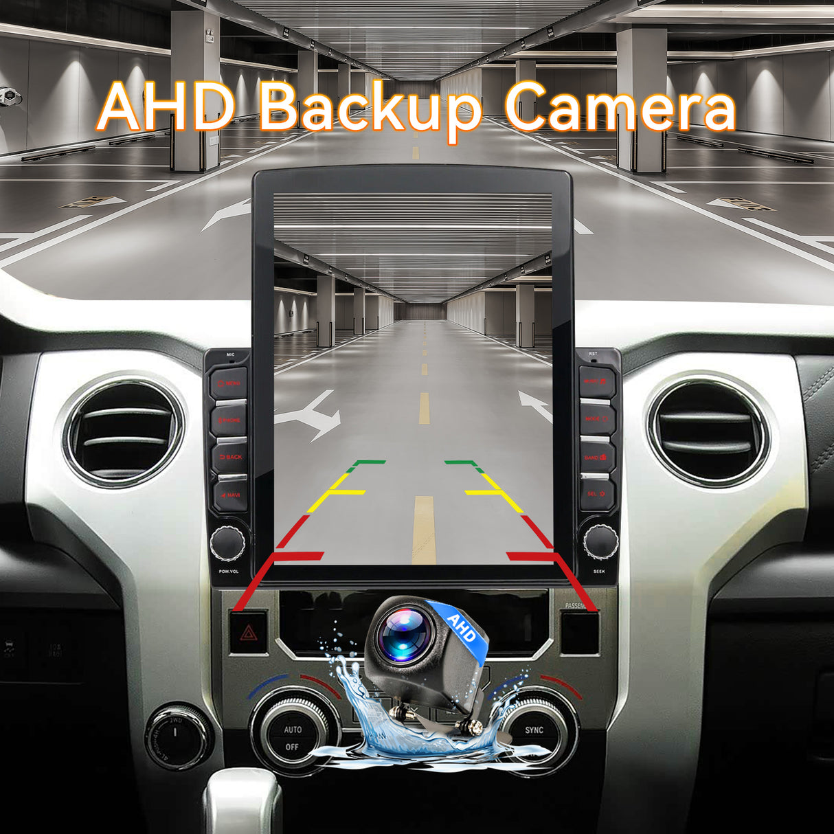 Android 14 Car Stereo Radio Compatible with Toyota Tundra 2014-2021, 9.7 Inch Touchscreen Support Bluetooth/Wireless CarPlay Android Auto/GPS/WiFi/Mirror Link/Backup Camera