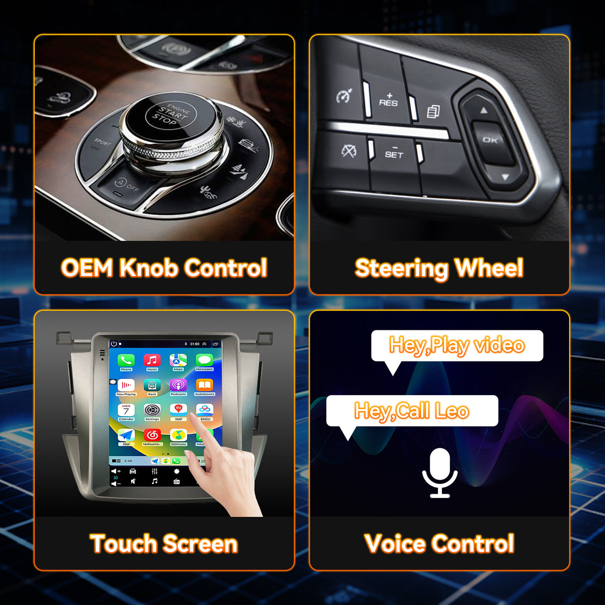 Android 13 Car Stereo Radio Compatible with Toyota RAV4 2013 2014 2015 2016 2017 2018, Head Unit,IPS Touch Screen/Wifi/Bluetooth/Wireless Carplay Android Auto/GPS/Mirror Link/AHD Rear Camera(9.7 Inch)