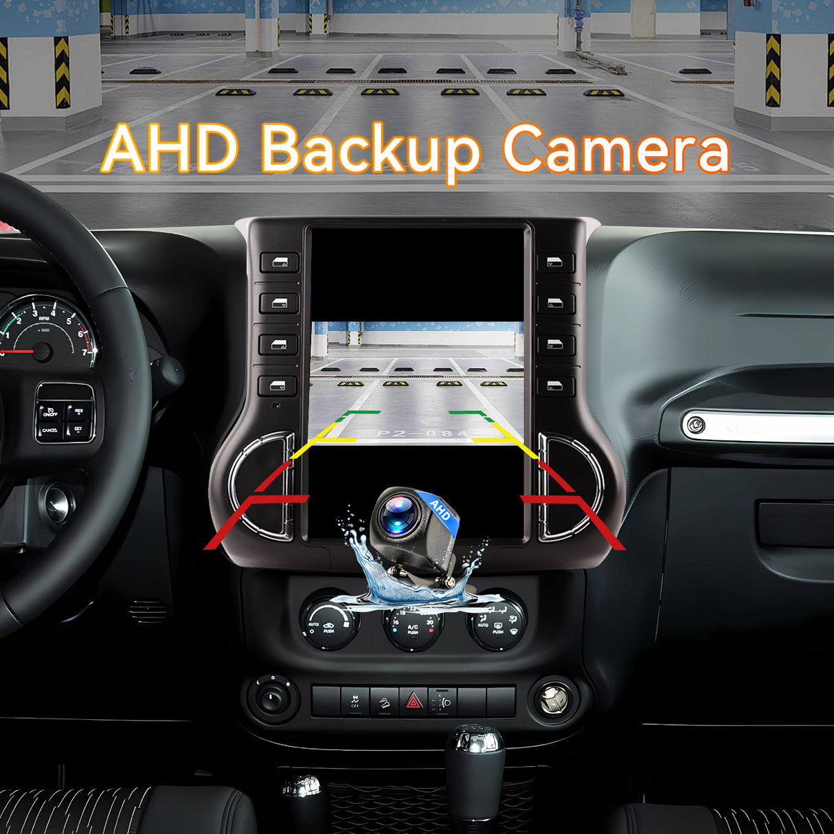 Android 14 Car Stereo Radio Head Unit Compatible with Jeep Wrangler 2011-2014 Carplay&Android Auto T-Style Touch Screen with GPS DSP Bluetooth Optical FM 4G WiFi 8+128G 12.1 inch