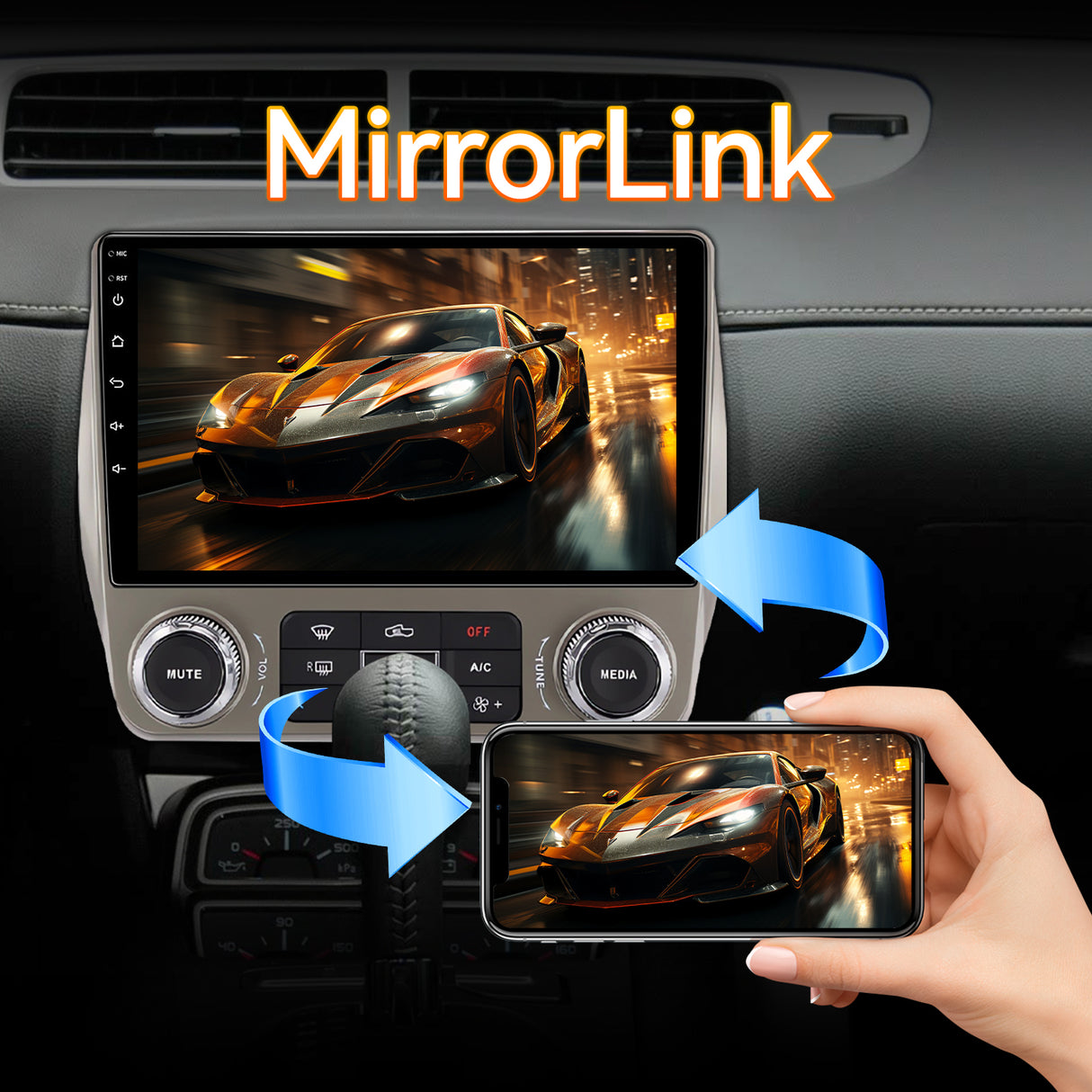 Android 13 Car Stereo Radio Compatible with Chevrolet Camaro 2010 2011 2012 2013 2014 2015,9 Inch Touchscreen Support Bluetooth/Wireless CarPlay Andriod Auto/GPS/WiFi/Mirror Link/Backup Camera