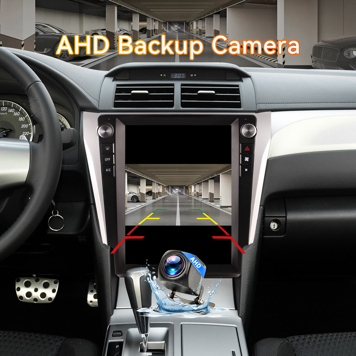 Android 14 Car Stereo Radio Head Unit Compatible with Toyota Camry 2012-2015 Carplay&Android Auto T-Style Touch Screen with GPS DSP Bluetooth Optical FM 4G WiFi 8+128G 12.1"