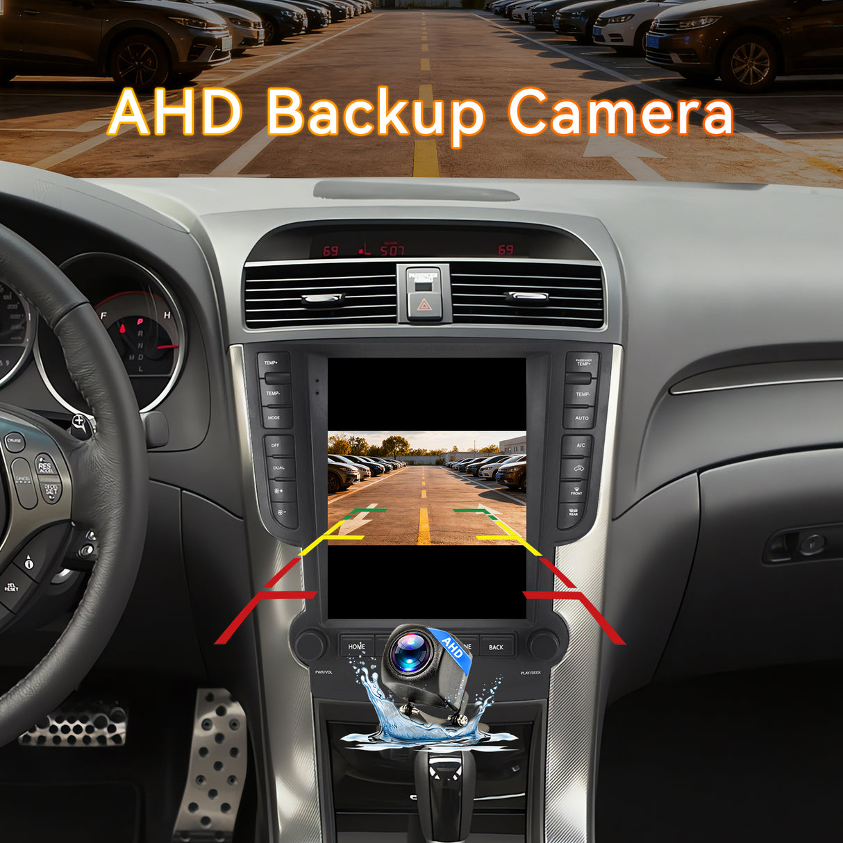 Android 14 Car Radio Compatible with Acura TL 2004-2008 4+64G T-Style Car Stereo Head Unit with Wireless Carplay/Android Auto, GPS Navigation, Bluetooth, FM/AM, SWC 9.7 Inch
