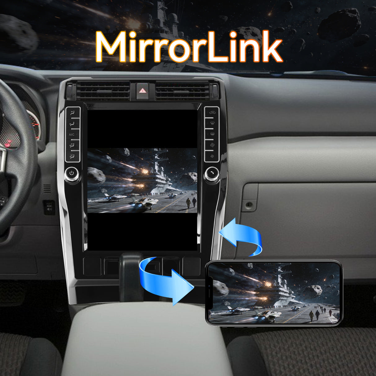 Android 14 Car Stereo Radio Head Unit Compatible with Toyota 4Runner 2009-2023 Carplay&Android Auto T-Style Touch Screen with GPS | DSP | Bluetooth | Optical | FM | 4G | WiFi 8+128G 16.2
