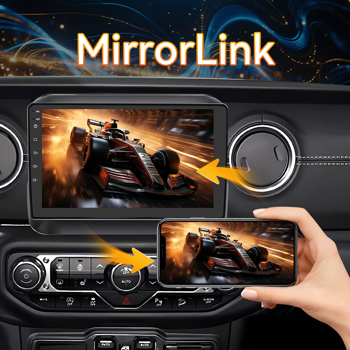 Android 13 Car Stereo Radio Compatible with Jeep Wrangler JL 2018 2019 2020 2021 Jeep Gladiator JT 2020 2021, 9 Inch Head Unit Support Bluetooth/Wireless Carplay Android Auto/GPS/Mirror Link