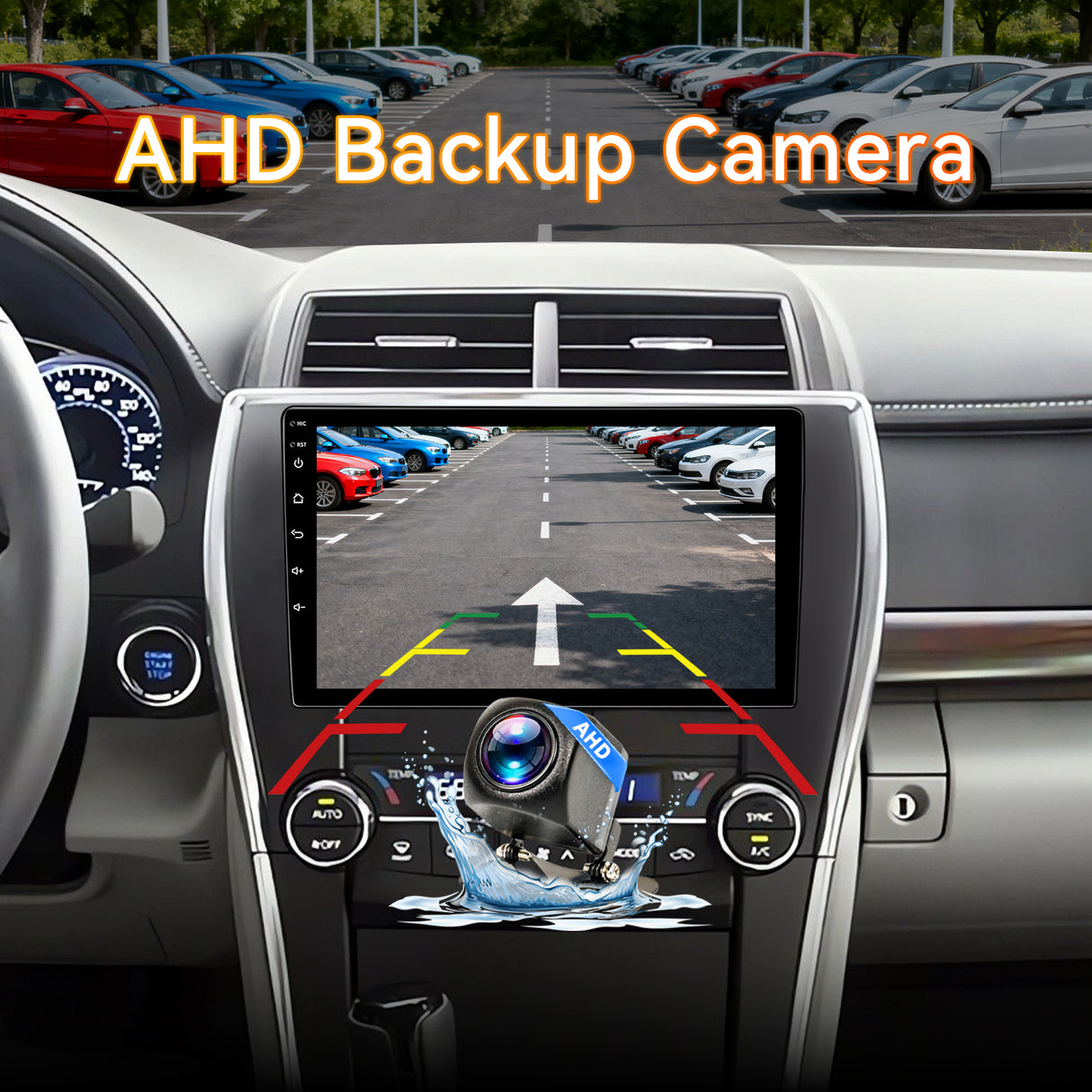 Android 13 Car Stereo Radio Compatible with Toyota Camry 2015-2017, 10 Inch Touchscreen Head Unit,Bluetooth |Wifi |FM |Wireless Carplay Android Auto |GPS |Mirrorlink |Backup Camera