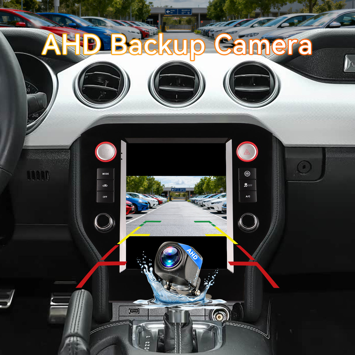 Android 14 Car Stereo Radio Head Unit Compatible with Ford Mustang 2015-2021 Carplay&Android Auto T-Style Touch Screen with GPS | DSP | Bluetooth | Optical | FM | 4G | WiFi 8+128G 9.7