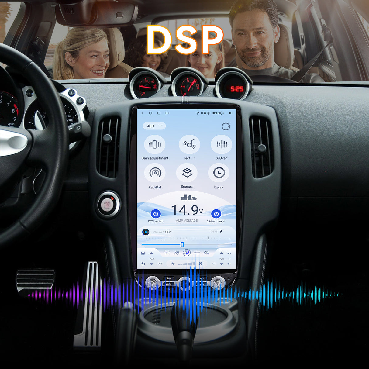 Android 14 Car Stereo Radio Head Unit Compatible with Nissan 370Z 2009-2021 Carplay&Android Auto T-Style Touch Screen with GPS DSP Bluetooth HDMI Optical AM FM 4G WiFi 8+128G 14.5"