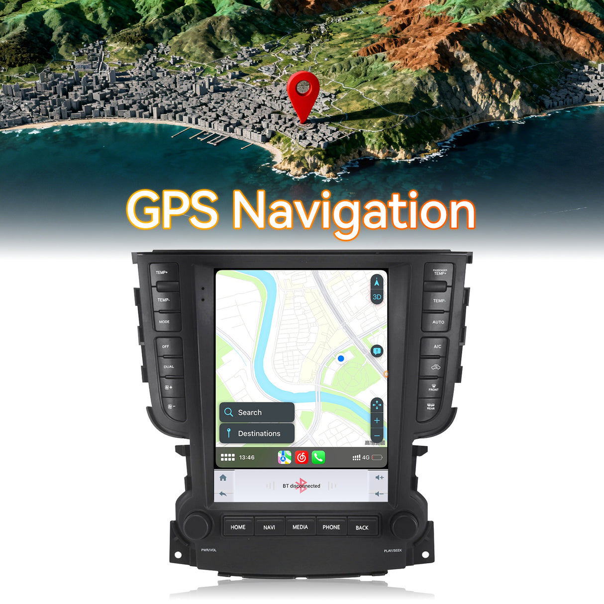 Android 14 Car Radio Compatible with Acura TL 2004-2008 4+64G T-Style Car Stereo Head Unit with Wireless Carplay/Android Auto, GPS Navigation, Bluetooth, FM/AM, SWC 9.7 Inch