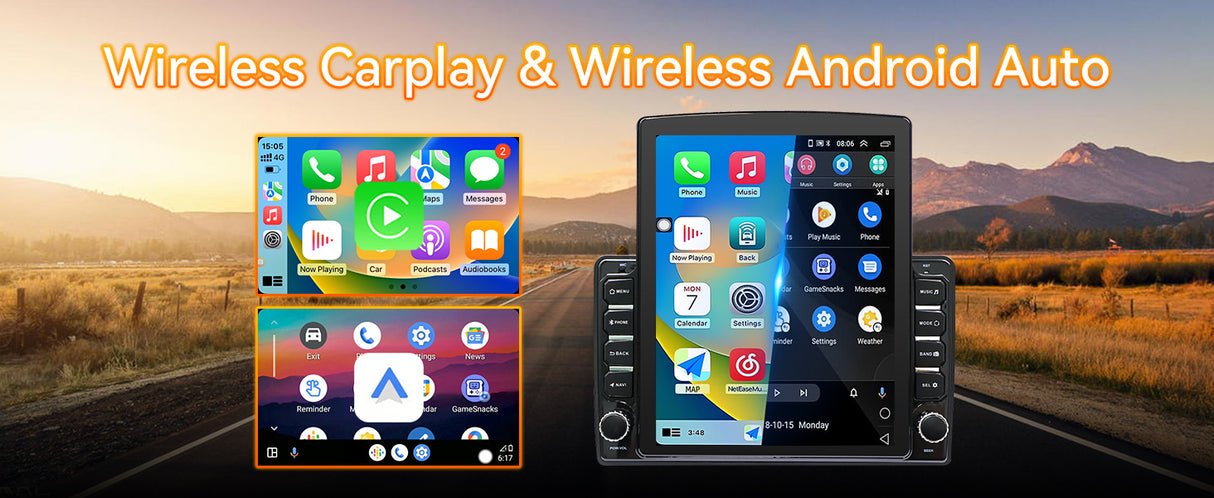 Android 13 Car Stereo Radio Compatible with F150 2004 2005 2006 2007 2008, 4GB+64GB, 9.7 Inch Touchscreen Support Wireless CarPlay Android Auto, Bluetooth/FM/GPS/WiFi/SWC/Backup Camera
