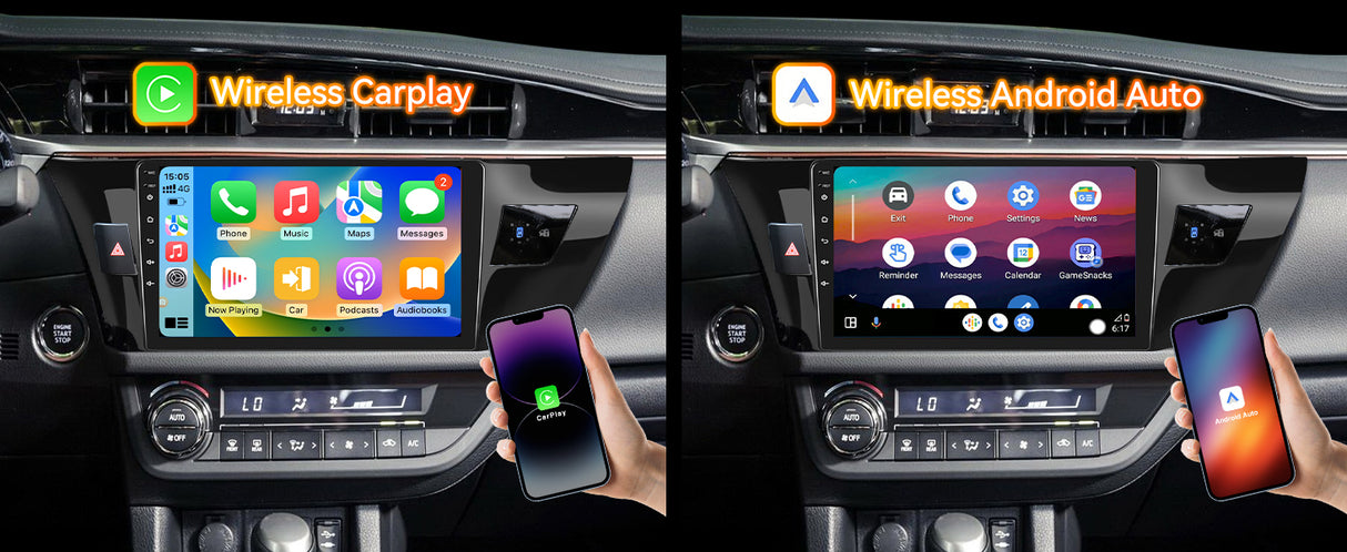 Android 13 Car Stereo Radio Compatible with Toyota Corolla 2014-2016, 10 Inch Touchscreen Head Unit,Bluetooth |Wifi |FM |Wireless Carplay Android Auto |GPS |Mirrorlink |Backup Camera