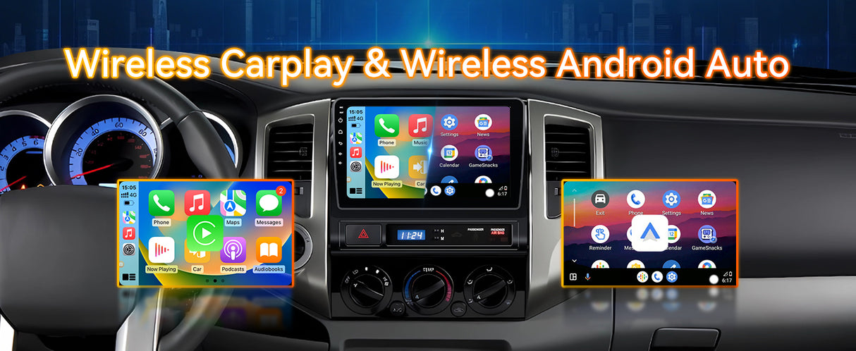 Android 13 Car Stereo Radio Compatible with Toyota Tacoma 2005-2015,9 Inch Touchscreen Head Unit,Bluetooth |Wifi |FM |Wireless Carplay Android Auto |GPS |Mirrorlink |Backup Camera