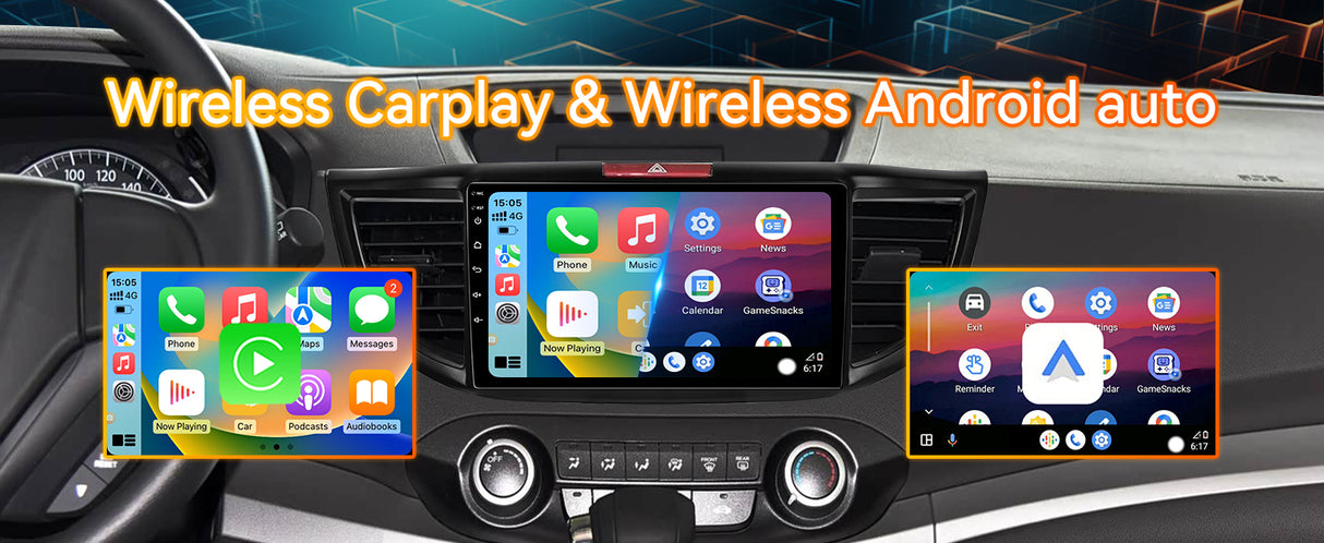 Android 13 Car Radio Stereo for Honda CRV 2012-2016, 10 Inch Touchscreen Head Unit,Bluetooth | Wifi | FM | Wireless Carplay Android Auto | GPS | Mirrorlink | Backup Camera