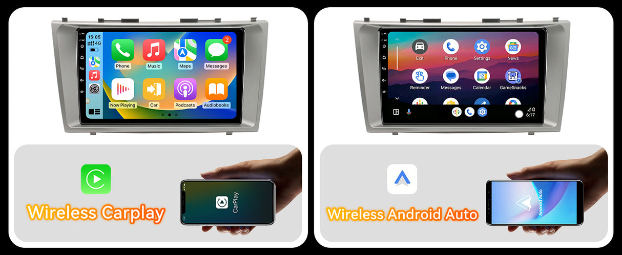 Android 13 Car Stereo Radio Compatible with Toyota Camry 2008-2011,9 Inch Touchscreen Head Unit,Bluetooth |Wifi |FM |Wireless Carplay Android Auto |GPS |Mirrorlink |Backup Camera