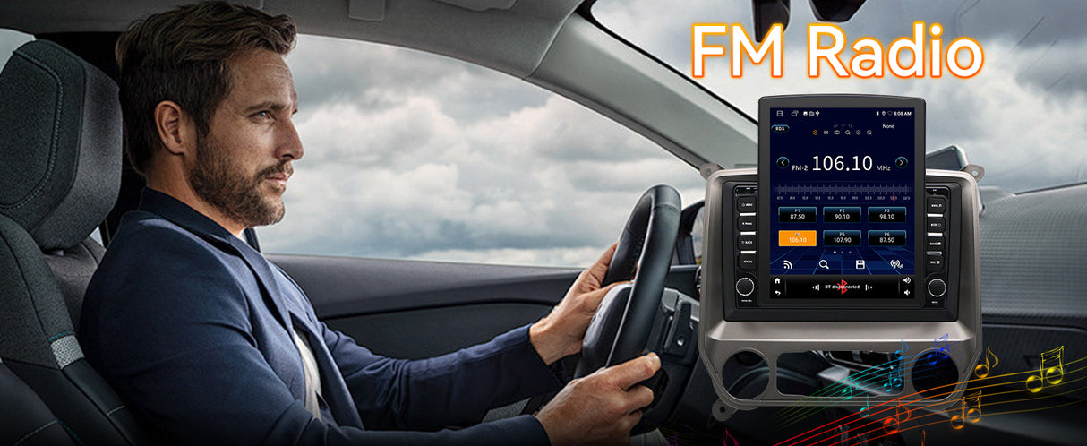 Android 13 Car Radio for Chevy Silverado GMC Sierra 2014 2015 2016 2017 2018 with Wireless Carplay Android Auto, HD Touchscreen with WiFi,GPS Navigation,Bluetooth,FM/RDS Radio,SWC,Mic +AHD Rear Camera 9.7Inch