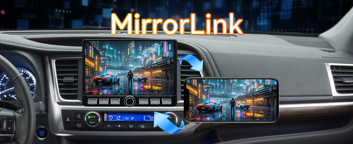 Android 13 Car Stereo Radio Compatible with Toyota Highlander 2015-2018, 10 Inch Touchscreen Head Unit,Bluetoot h|Wifi |FM |Wireless Carplay Android Auto |GPS |Mirrorlink |Backup Camera