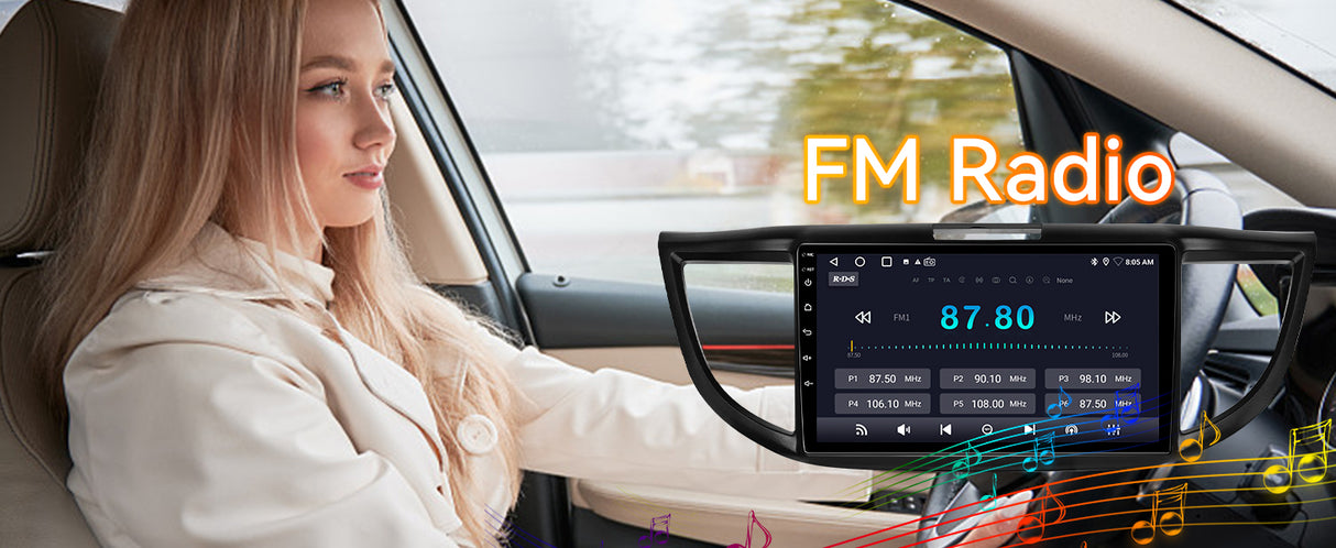 Android 13 Car Radio Stereo for Honda CRV 2012-2016, 10 Inch Touchscreen Head Unit,Bluetooth | Wifi | FM | Wireless Carplay Android Auto | GPS | Mirrorlink | Backup Camera