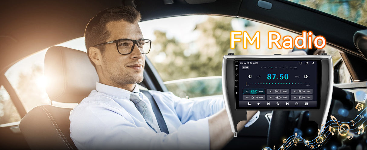 Android 13 Car Stereo Radio Compatible with Toyota Camry 2015-2017, 10 Inch Touchscreen Head Unit,Bluetooth |Wifi |FM |Wireless Carplay Android Auto |GPS |Mirrorlink |Backup Camera
