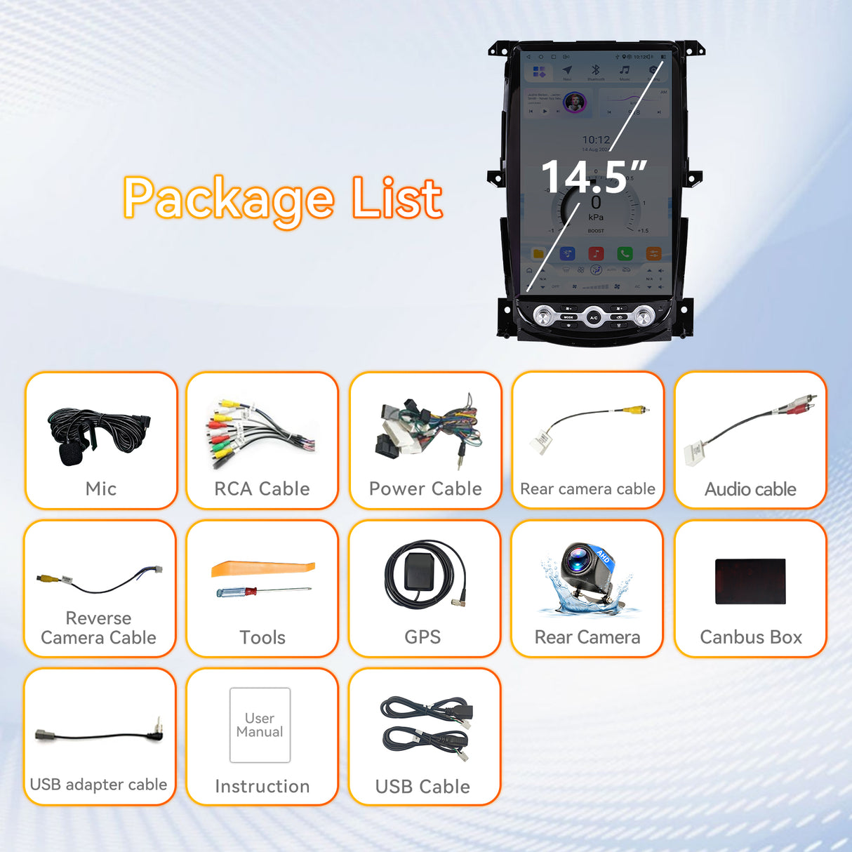 Android 14 Car Stereo Radio Head Unit Compatible with Nissan 370Z 2009-2021 Carplay&Android Auto T-Style Touch Screen with GPS DSP Bluetooth HDMI Optical AM FM 4G WiFi 8+128G 14.5"