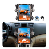 Android 14 Car Stereo Radio Head Unit Compatible with Toyota Highlander 2009-2013 Carplay&Android Auto T-Style Touch Screen with GPS DSP Bluetooth Optical FM 4G WiFi 8+128G 12.1"