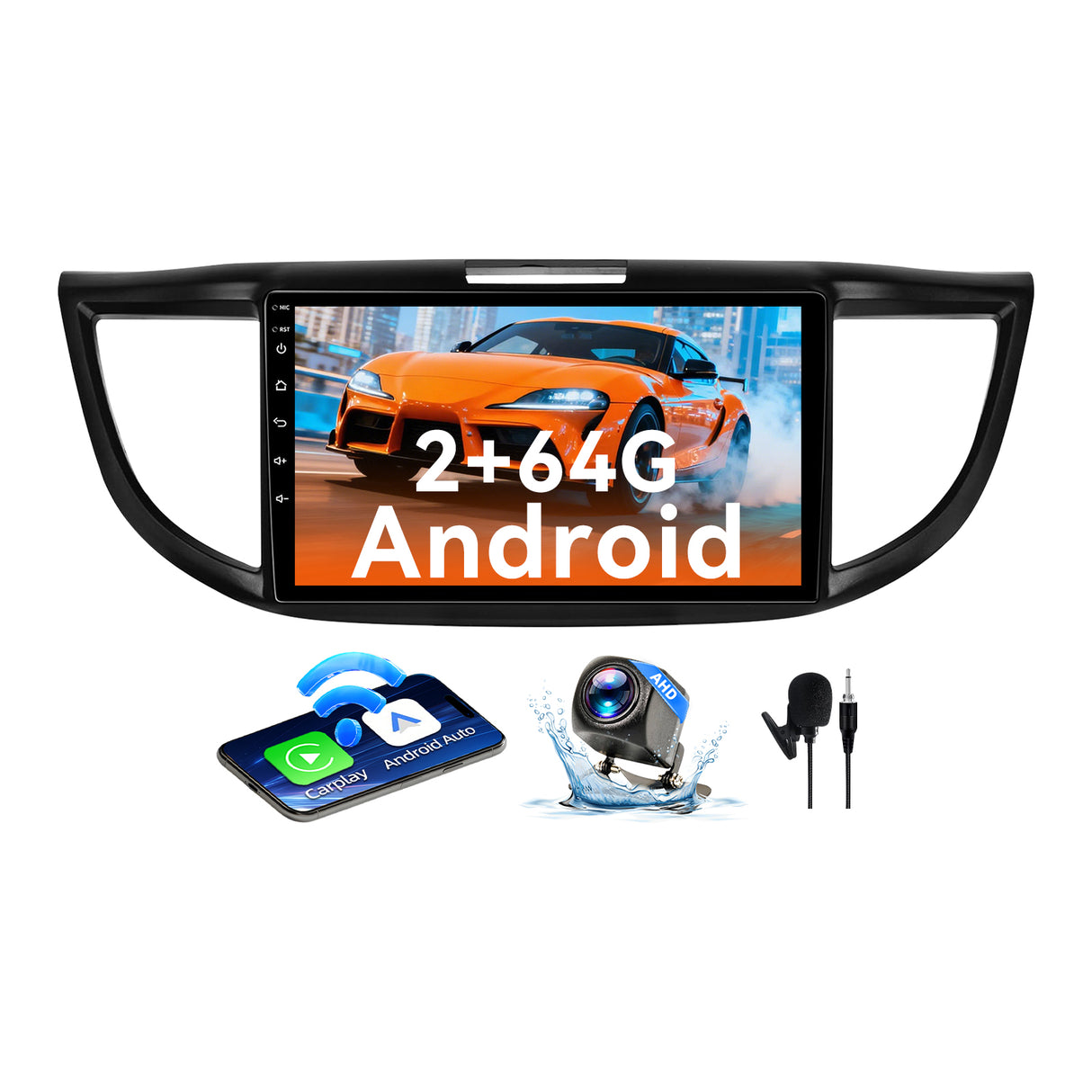 Android 13 Car Radio Stereo for Honda CRV 2012-2016, 10 Inch Touchscreen Head Unit,Bluetooth | Wifi | FM | Wireless Carplay Android Auto | GPS | Mirrorlink | Backup Camera