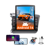 Android 15 Car Stereo Radio Compatible with Honda Civic 2012 2013 2014 2015 with Wireless CarPlay Android Auto,9.7' Touchscreen Support Bluetooth/GPS/WiFi/Mirror Link/Backup Camera