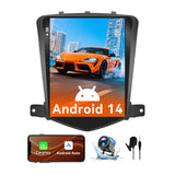 Android 13 Car Stereo Radio Compatible with Chevy Cruze 2009 2010 2011 2012 2013 2014 2015,9 Inch Head Unit, WiFi/Bluetooth/Wireless CarPlay Andriod Auto/FM/GPS/SWC/Mirror Link/Backup Camera