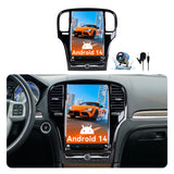 Android 14 Car Stereo Radio Head Unit Compatible with Chrysler 2011-2023 300C Carplay&Android Auto T-Style Touch Screen with GPS DSP Bluetooth Optical FM 4G WiFi 8+128G 14.5 inch