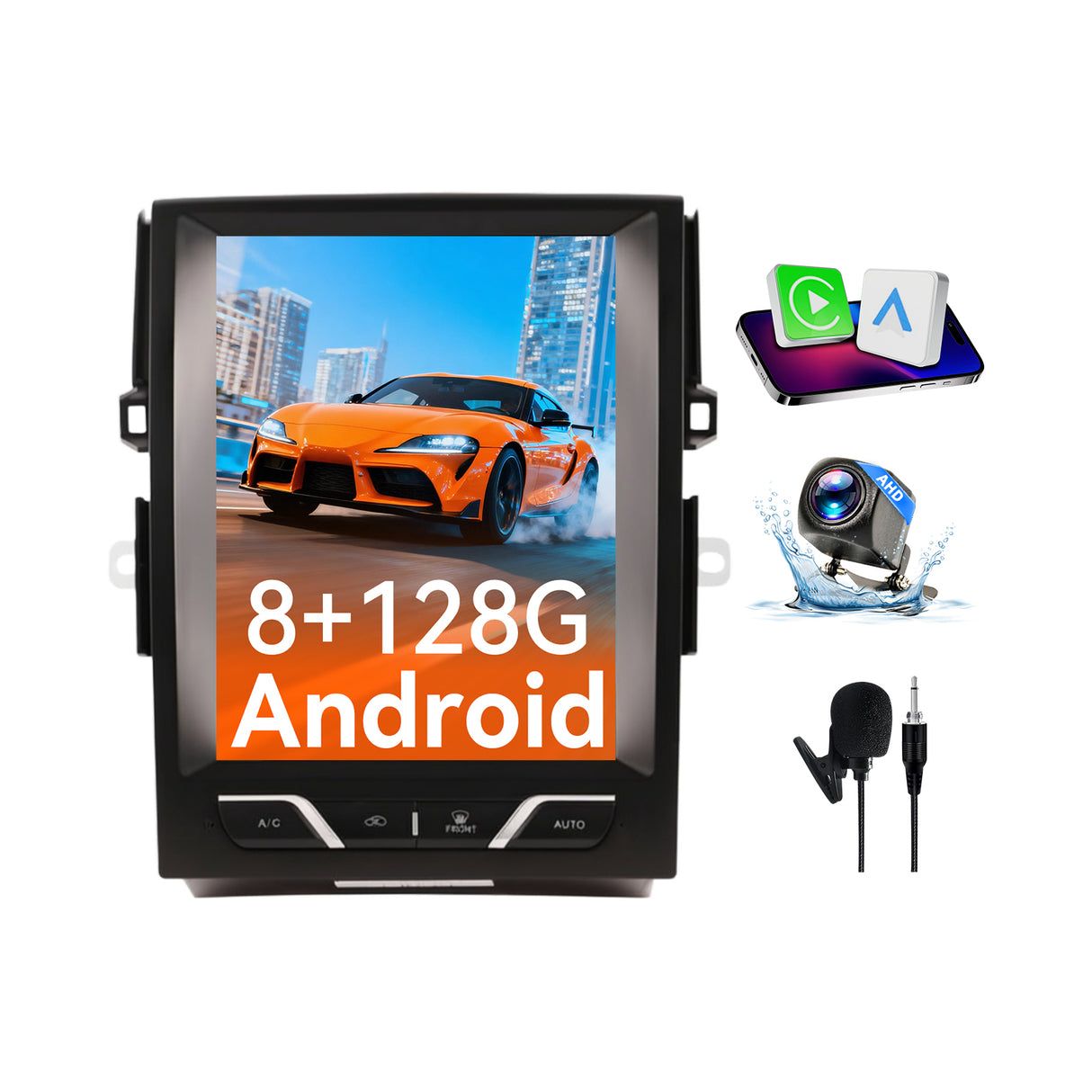 Android 14 Car Stereo Radio Head Unit Compatible with Toyota Reiz 2010-2013 Carplay&Android Auto T-Style Touch Screen with GPS | DSP | Bluetooth | Optical | FM | 4G | WiFi 8+128G 12.1