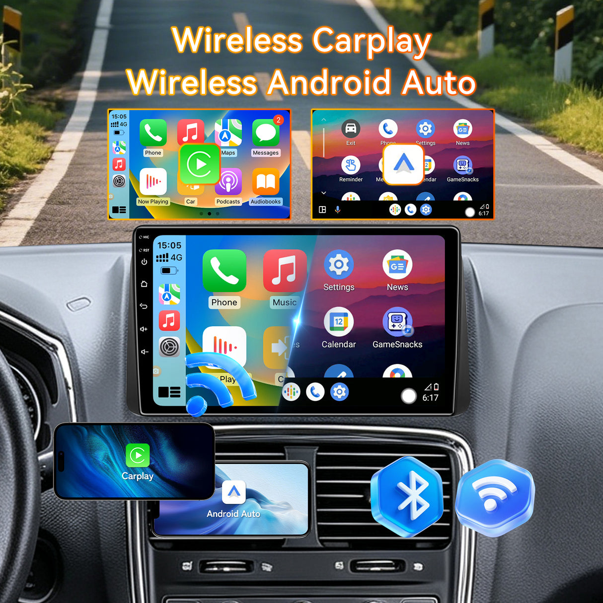 Android 13 Car Radio Stereo for Grand Voyager 2013-2016, 9 Inch Touchscreen Head Unit,Bluetooth | Wifi | FM | Wireless Carplay Android Auto | GPS | Mirrorlink | Backup Camera