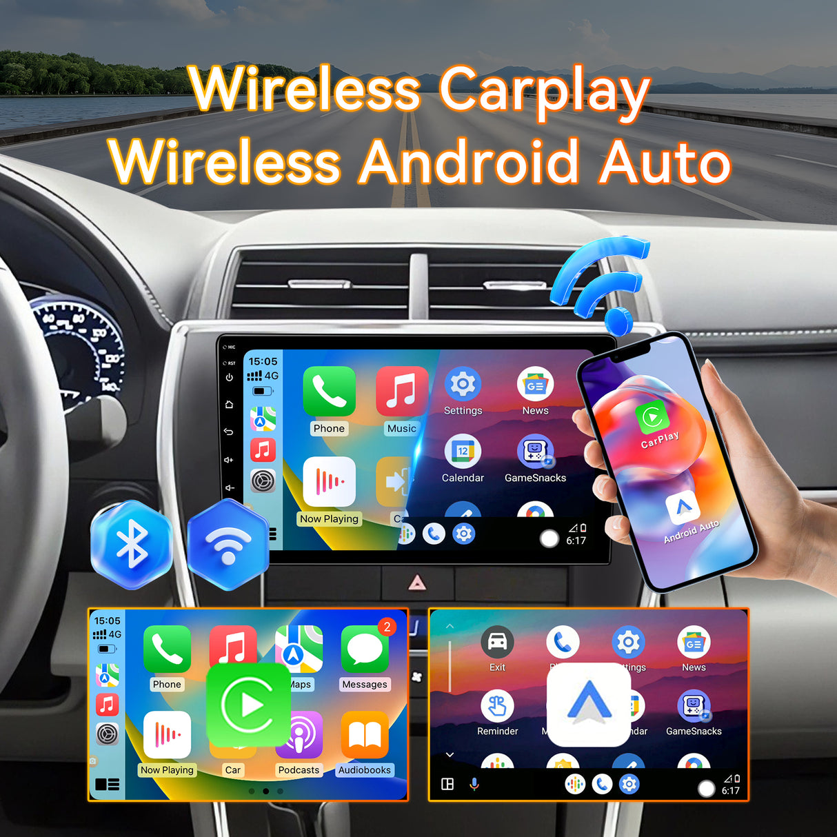 Android 13 Car Stereo Radio Compatible with Toyota Camry 2015-2017, 10 Inch Touchscreen Head Unit,Bluetooth |Wifi |FM |Wireless Carplay Android Auto |GPS |Mirrorlink |Backup Camera