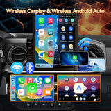 Android 15 Car Stereo Radio Compatible with Toyota Tacoma 2016-2022 with Wireless Carplay & Android Auto,9.7 Inch Touchscreen Car Radio Support Bluetooth,GPS/Wifi/Mirror Link/Backup Camera/SWC