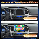 Android 13 Car Stereo Radio Compatible with Toyota Highlander 2015-2018, 10 Inch Touchscreen Head Unit,Bluetoot h|Wifi |FM  |Wireless Carplay Android Auto |GPS |Mirrorlink |Backup Camera