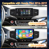 Android 13 Car Radio Stereo for Honda Pilot 2016-2019, 10 Inch Touchscreen Head Unit,Bluetooth | Wifi | FM | Wireless Carplay Android Auto | GPS | Mirrorlink | Backup Camera