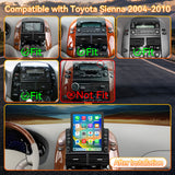 Android 15 Car Radio Stereo Compatible with Toyota Sienna 2004-2010,9.7 Inch Touchscreen,Car Stereo Support Wireless Carplay & Android Auto,Bluetooth/GPS/WiFi/Mirror Link/Backup Camera/SWC/FM