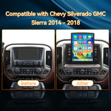 Android 13 Car Radio for Chevy Silverado GMC Sierra 2014 2015 2016 2017 2018 with Wireless Carplay Android Auto, HD Touchscreen with WiFi,GPS Navigation,Bluetooth,FM/RDS Radio,SWC,Mic +AHD Rear Camera  9.7Inch