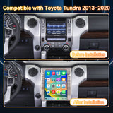 Android 14 Car Stereo Radio Head Unit Compatible with Toyota Tundra 2013-2020 Carplay&Android Auto T-Style Touch Screen with GPS | DSP | Bluetooth | Optical | FM | 4G | WiFi 8+128G 12.1