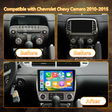 Android 13 Car Stereo Radio Compatible with Chevrolet Camaro 2010 2011 2012 2013 2014 2015,9 Inch Touchscreen Support Bluetooth/Wireless CarPlay Andriod Auto/GPS/WiFi/Mirror Link/Backup Camera