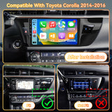 Android 13 Car Stereo Radio Compatible with Toyota Corolla 2014-2016, 10 Inch Touchscreen Head Unit,Bluetooth |Wifi |FM |Wireless Carplay Android Auto |GPS |Mirrorlink |Backup Camera